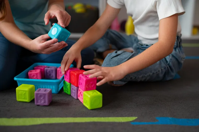 Childcare centre toys being cleaned